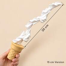 1件裝 螺旋可伸縮惡搞玩具 3D列印冰淇淋伸縮劍 PLA創意桌面玩具 11cm或15cm 直款與彎款 可選 趣味派對道具與禮物 - 白色 - 查看 5