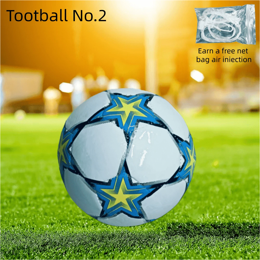 PVC Size 2 Fashion Football Suitable For Outdoor Sports - Blue and White - View 1