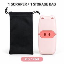 1 Set Cute Animal Mini Scraper With Metal Blade And Protective Cover, Portable Handheld Sticker Remover, Suitable For Adhesive Residue, Glass Windows, Ceramic Tiles And Stove Cleaning, Compact Bear Pig Cat Design, Small Household Cleaning Tool - Multi-color - View 10