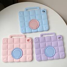Pc Macaron Silicone Tablet Case Compatible With All Models, Air/Pro/Mini, Cute Shockproof Protective Cover With Portable Handle & 360° Rotating Stand, Soft Anti-Drop Shell, Kawaii Pastel Candy Color Accessories For Kids Girls Boys Students School Travel Home Office - Multicolor - View 3