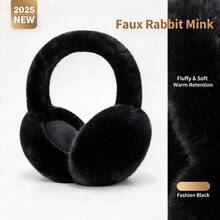 1pc Winter Foldable Fluffy Earmuffs, Soft And Warm, Cute Women's Earmuffs, Adjustable Headband, Soft Lining With Heat Retention, Plush Winter Outdoor Cold Weather Accessory - Multicolor - View 8