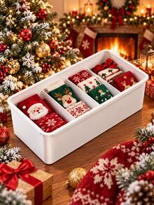 1pc Desktop Storage Box, Transparent Visible Organizer, Suitable For Home, Bedroom, Bathroom, Vanity And Desk. Travel Accessory Gift Box, Perfect Gift For Family And Friends, Birthday, Wedding And Back To School Preparation Desktop Organizer - Multicolor - View 5