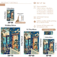1 Piece, A Modern Seaside Poster Featuring A Blue Gate With Sailboats Moored At The Pier, A Mediterranean Summer Scene, Colorful Wall Art, And A Resort-Style Sea View.(Optional Frame) - A - View 9