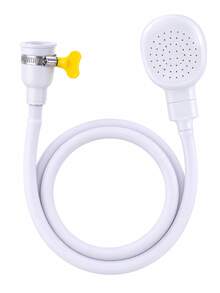 1pc White Pet Shower Head, Dog Bathing Accessory Portable, Pet Bathing Sink Sprayer With Adjustable Hose Clip, 130cm/51.2in Hose, Quick Connect Handheld Cat Dog Bathing Shower Head, Soft Water Flow Pet Cleaning Grooming Spray Gun, Suitable For Bathroom Pet Bathing, Rinsing, Daily Care, All Seasons - Multicolor - View 9