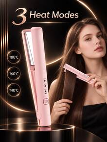 Pelurus & Pengeriting Rambut Nirkabel Mini 2-in-1, Setrika Rambut Isi Ulang, Setrika Pengeriting Rambut Nirkabel Portabel, Pelurus Rambut Mini Isi Ulang USB, Pelurus & Pengeriting Rambut Portabel Hemat Daya - MultiWarna - View 3