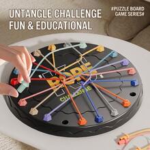 1pc-Rope Untangle Challenge Game - Fun Logic Puzzle & Brain Teaser For Kids & Adults, Parent-Child Interactive Board Game To Reduce Screen Time, Portable Travel Toy - Multicolor - View 4