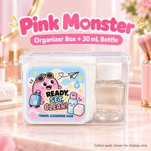 Kotak Penyimpanan Bantalan Makeup Baru + Botol Penghapus Makeup 30ml, Desain Tertutup Portabel, Cocok untuk Bola Bantalan Makeup, Tahan Lama dan Kokoh, Ideal untuk Penyimpanan di Kamar Mandi dan Meja Rias (Bantalan Katun Tidak Termasuk) - MultiWarna - View 4