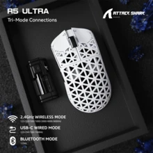 MAMBASNAKE ATTACK SHARK R5 39g Ultra-Lightweight Gaming Mouse | PAW3950 MAX 42000 DPI 8K Polling Rate | Tri-Mode AI Cloud Driver Feet Pads - Multicolor - View 3