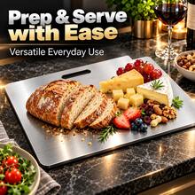 Household Stainless Steel Cutting Board, Material, Easy-To-Clean Design, Kitchen Cutting Board, Kitchen Essential, Effortlessly Slice Fruits, Vegetables, Meat And Bread - Multicolor - View 8