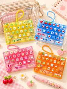 1 cái móc khóa bàn phím 26 phím chủ đề trái cây dễ thương sáng tạo – đồ chơi bấm fidget, bàn phím đồ chơi cầm tay, móc khóa/charm, đồ chơi để bàn, đồ chơi cảm giác ASMR, thiết bị giải tỏa căng thẳng vui nhộn, charm treo ba lô; phù hợp cho thanh thiếu niên, quà tặng tiệc, trẻ em và người lớn - Nhiều màu - Xem 2