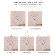 1pc Canvas Print, Floral Textured Wall Art, Modern Vase Canvas Painting Bouquet, White Canvas Painting, Unique Contemporary Dining Room Decor (Frame Optional) - A - View 6