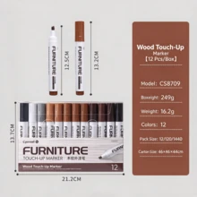 Furniture Repair Pen - For Repairing Wood Scratches And Filling, Suitable For Stains, Scratches, Floors, Cabinets, Tables - Multiple Colors For Hardwood Repair - A - View 6