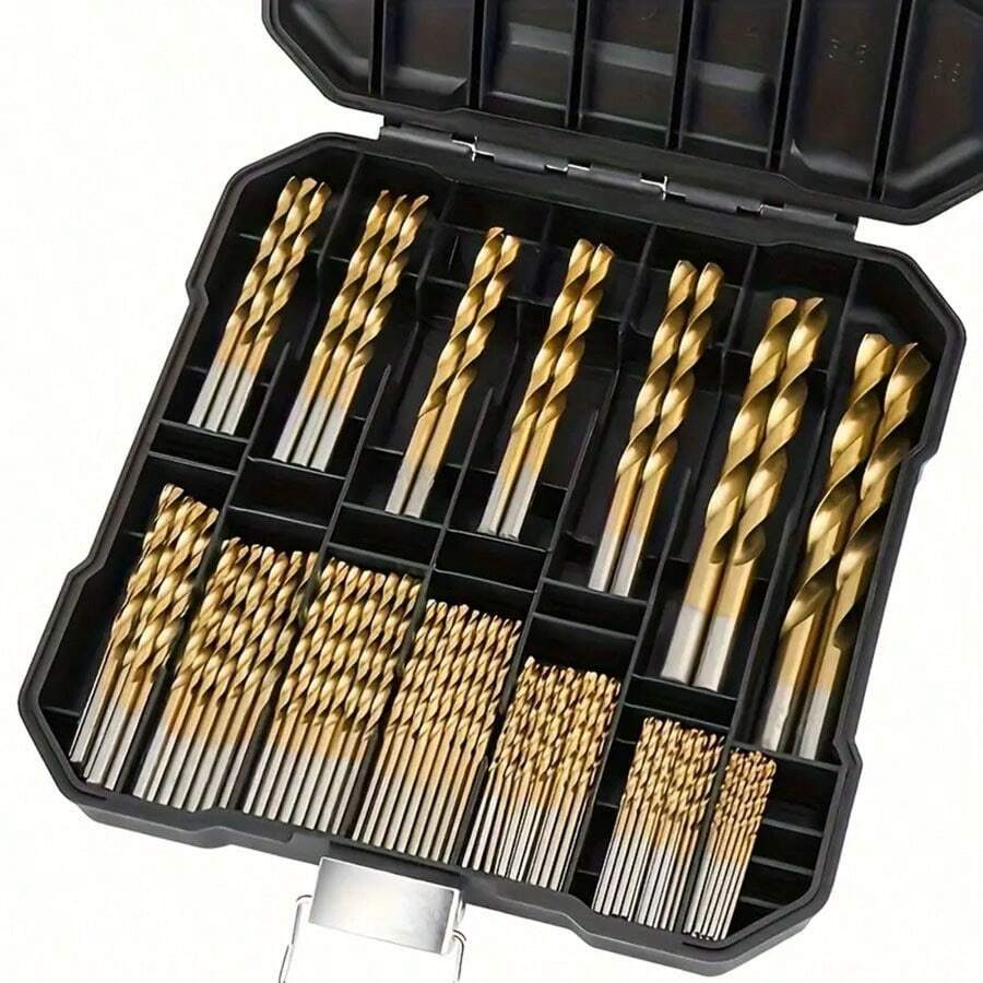 100/50pcs High Speed Steel Mini Drill Bit Set 1-3mm (1mm/1.5mm/2mm/2.5mm/3mm) Suitable For DIY Projects, Precision Straight Shank Compatible With Handheld Drills And Drill Presses, Designed For Enthusiasts