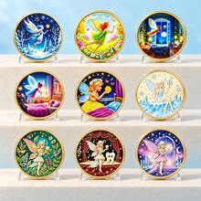 Tooth Fairy Commemorative Coin Set, 9pcs Metal Simulated Gold Coins, Fantasy Treasure Tokens, Tooth Loss Gift, Party & Treasure Hunt Game Props, Desktop Collectible Decor, Holiday Surprise Gift - Multicolor - View 4