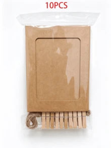 30PCS Paper Picture Frames, Kraft Paper Hanging Picture Frame Displays, Suitable For 4x6 Inch Frames, For Home Wall Decoration, School And Office Decoration. - Regular Model - View 11