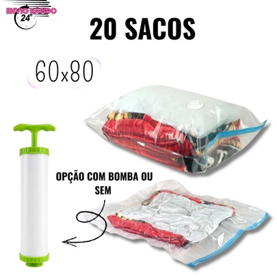 Kit 20 Organizador a Vácuo - Guarde Mais em Menos Espaço