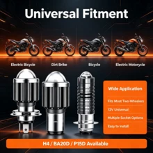 Heyword 1pc H4 LED Motorcycle Headlight Bulb HB2 9003 12V-24V High/Low Beam Suitable For Scooter Motorcycle LED Headlight Bulb Conversion Kit White - Beige - View 4