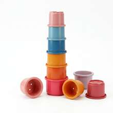 1PC-Multifunctional Stacking Water Cups - PP Bath Toys With Shower Filter & Animal Patterns, Nesting Cups For Toddlers, Bathtub Play & Storage - Multicolor - View 4