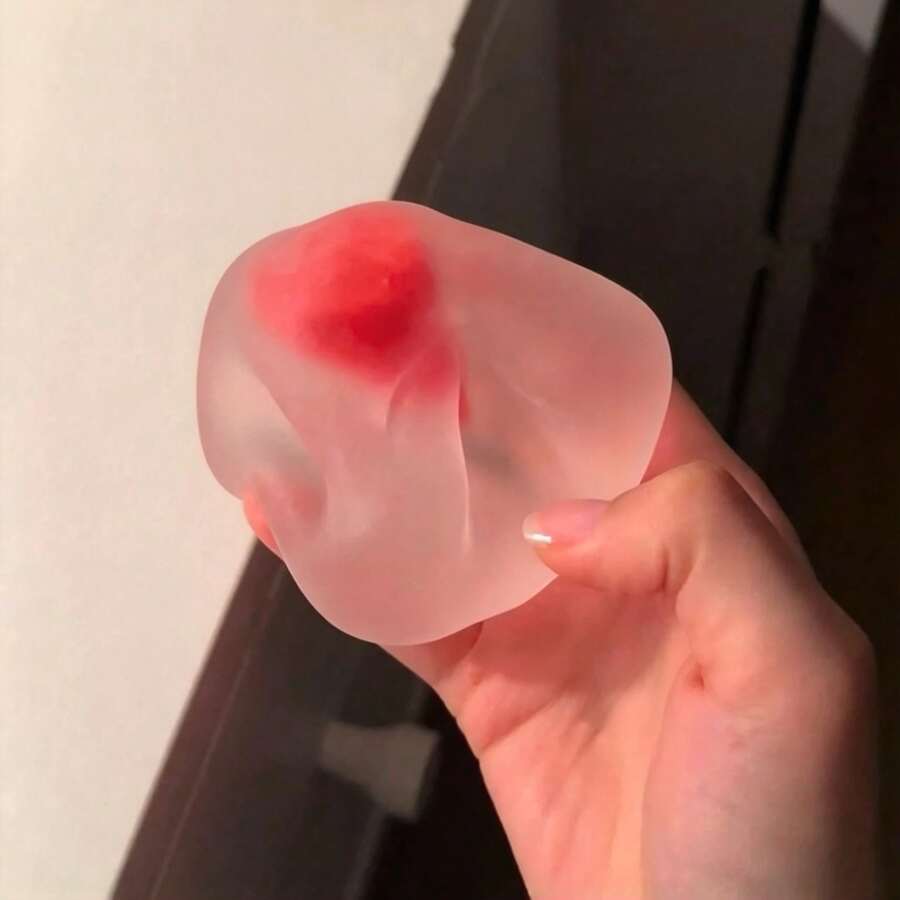 1pc Squeeze Mochi Squishy Toy, Stress Relief, Shapeable, High Aesthetic, Semi-Transparent, Soft Sticky Toy For Women - Multicolor - View 1