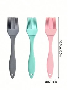 1/3pcs Silicone BBQ Oil Brush Kitchen Pancake Sauce Brush, Baking Supplies, Kitchen Supplies - Multicolor - View 12