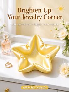 Christmas 1PC Star-Shaped Satin Jewelry Tray, Vanity Decor Storage Dish For Rings, Necklaces, Earrings - Multicolor - View 13