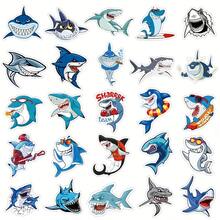 FUNISM 50pcs Shark Ocean Animal Stickers, Can Be Used For DIY Helmet, Phone Case And Notebook Decoration. Suitable For Laptop, Phone And Luggage, These Stickers Are Reusable. - Multicolor - View 4