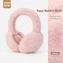 1pc Winter Foldable Fluffy Earmuffs, Soft And Warm, Cute Women's Earmuffs, Adjustable Headband, Soft Lining With Heat Retention, Plush Winter Outdoor Cold Weather Accessory - Multicolor - View 9