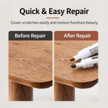 Furniture Repair Pen - For Repairing Wood Scratches And Filling, Suitable For Stains, Scratches, Floors, Cabinets, Tables - Multiple Colors For Hardwood Repair - A - View 3