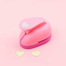 Pink Heart-Shaped Puncher - DIY Scrapbook Hole Punch, Heart Pattern Paper Punch, Convenient And Reusable, For Scrapbook Accessories, Greeting Cards, Craft Tools, Office Binding Supplies, Wedding And School Supplies - One Size - View 10