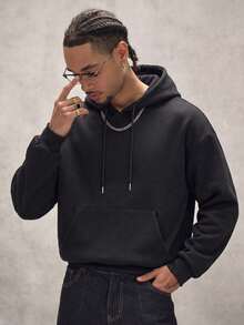 Men's Sports Casual Hoodie, Practical Pockets, Suitable For Daily Wear And Sports Scenes. - Black - View 2