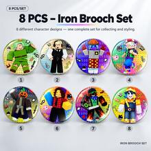 Roblox 4pcs/Set 4.5cm Iron Cartoon Game Brooch Set, Round Enamel Badge For Boys, Suitable For Backpack, Clothing, Birthday Party Favors, Halloween, Graduation Gift, Room Decor - Roblo Boy Brooch G - View 2