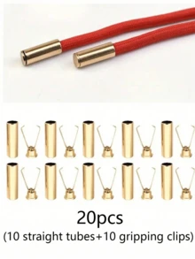 2pcs/10pcs/20pcs Metal Cord Locks, Adjustable Metal Clips Shoelace Accessories Clothing Supplies, Metal Rope Locks Pendant, Clothing Drawstring Stopper Accessories, Suitable For DIY Crafts, Clothing And Cable Management, Clothing Buttons, Decorative Buttons, Rope Stoppers, Rope End Caps, Easy To Install, Combines Fixing And Decorative Functions, Suitable For Shoelaces, Drawstrings, Pants, Bags, Hoodies, Hats Drawstrings And Hooded Sweatshirts - Multicolor - View 13