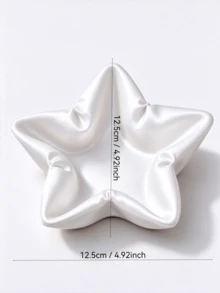 Christmas 1PC Star-Shaped Satin Jewelry Tray, Vanity Decor Storage Dish For Rings, Necklaces, Earrings - Multicolor - View 5