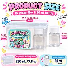 Kotak Penyimpanan Bantalan Makeup Baru + Botol Penghapus Makeup 30ml, Desain Tertutup Portabel, Cocok untuk Bola Bantalan Makeup, Tahan Lama dan Kokoh, Ideal untuk Penyimpanan di Kamar Mandi dan Meja Rias (Bantalan Katun Tidak Termasuk) - MultiWarna - View 3