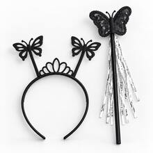 1pc Butterfly Fairy Wand With Shiny Streamers, Colorful Party Prop For Cosplay, Dress Up And Photo Use - 1pc Set - View 7