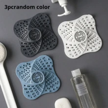 1 buah Pelindung Saluran Pembuangan Kamar Mandi Silikon, Penangkap Rambut dengan Filter Saluran Pembuangan Cangkir Hisap untuk Shower, Bak Mandi, Dapur (Putih + Hitam + Biru) - MultiWarna - View 10
