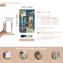 1 Piece, A Modern Seaside Poster Featuring A Blue Gate With Sailboats Moored At The Pier, A Mediterranean Summer Scene, Colorful Wall Art, And A Resort-Style Sea View.(Optional Frame) - A - View 14