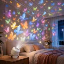Dynamic Colorful Butterfly Projection Lamp, USB Powered, 360° Adjustable Angle, Full Room Colorful Butterfly Light Effect, Dynamic Night Light, Suitable For Bedroom And Party Decoration, Spring Home Decor, Christmas And Easter Gift Choice - Butterfly - View 2