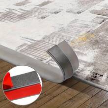 1pc 1m/39.37in PVC Self-Adhesive Floor Transition Strip, Gray Wood Grain Flexible Threshold Ramp, Suitable For Uneven Floor Height, Carpet To Tile Doorway Edge Decorative Strip, With 2 Pre-Applied Adhesive Tapes, Trimmable Floor Joint Cover - A - View 12