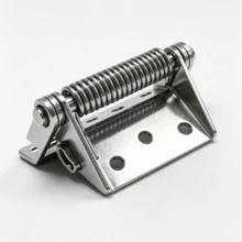 1pc Heavy Duty Stainless Steel Spring Hinge, Auto-Closing Self-Resetting, Industrial Load-Bearing - 70mm Stainless Steel - View 4