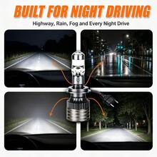 Heyword 2pcs/1pc 2000W H7 H4 H11 LED Mini Lens Headlight 9005 9006 HB3 HB4 Canbus Turbo LED Projector Bulb 6000K Car/Motorcycle Light Fog Light - 6000K Cold White - View 11