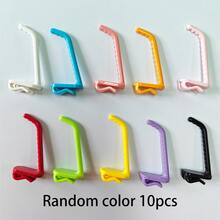 5/10pcs Durable Plastic Hooks, Suitable For Metal Grid Panels - Powder Coated, Ideal For Supermarkets, Retail Stores, Warehouses And Home Use - Multicolor - View 15