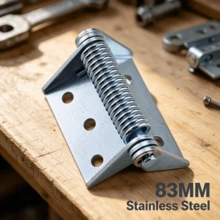 Self-Closing Spring Hinge, Suitable For Heavy-Duty Trucks And Industrial Doors, Brushed Finish, Waterproof, High Load Capacity - 83mm Iron - View 4