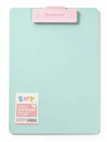 Stunning Color Block Patchwork Morandi A4 Vertical Clipboard, Hard Writing Pad Folder, Office Student Exam Paper Clip, Office Supplies, Foam Board Morandi Thickened Writing Pad With Clip Order Form Folder - Sets - View 10