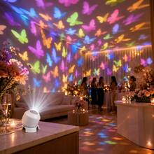Dynamic Colorful Butterfly Projection Lamp, USB Powered, 360° Adjustable Angle, Full Room Colorful Butterfly Light Effect, Dynamic Night Light, Suitable For Bedroom And Party Decoration, Spring Home Decor, Christmas And Easter Gift Choice - Butterfly - View 5