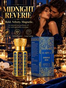 15ml Rich Oud Essential Oil, Arabian Middle Eastern Fragrance, Intense Woody Velvet Aroma, Long-Lasting Luxurious Essential Oil, Suitable For Evening Wear - Fresh - View 1