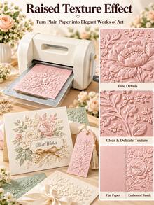 Manual Die Cutting Embossing Machine, 3 Inch (76mm) Hand Crank Manual Tool (Includes Die Plate), Compact And Portable Embossing Machine, Suitable For Scrapbooking, Card Making, Journaling, Invitation Making, DIY Christmas And Halloween Crafts, Perfect For Women's Handmade Gifts - Multicolor - View 8