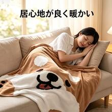 1件可愛柴犬造型法蘭絨毯，柔軟法蘭絨毯是寵物愛好者的完美禮物，舒適柔軟沙發毯、午睡毯、小披毯、寵物毯 - 彩色 - 查看 10