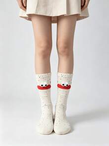 1/5 Pairs Funny 3D Eyeball Playful Expression Innovative Mid-Calf Socks - Multicolor - View 4