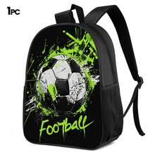 Splatter Football Street Graffiti Style 2D Print 3 Pieces Set, Side Elastic Mesh Pocket Water Bottle Holder, Wide Thick Breathable Adjustable Shoulder Strap, Fashion Football Fan Commute Game-Watching Sports Travel Storage Set - Printed Bag - View 12